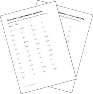 Oxidationszahlen bestimmen