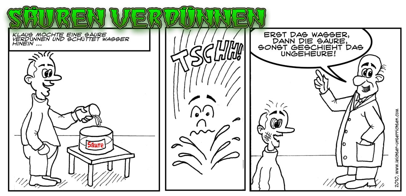 Säuren verdünnen Leichter Unterrichten