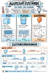 Aggregatzustände Sketchnote
